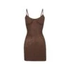 LOGO MESH FOIL CAMI DRESS | COCOA