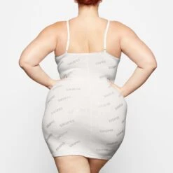 RHINESTONE LOGO POINTELLE MINI SLIP DRESS | MARBLE 8 RHINESTONE LOGO POINTELLE MINI SLIP DRESS | MARBLE -Deals Easy Allure Wardrobe Store SKIMS LOUNGEWEAR AP DRS 2254 XB MBL 0016 BK