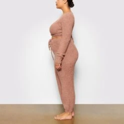COZY KNIT JOGGER | ROSE CLAY -Deals Easy Allure Wardrobe Store SKIMS LOUNGEWEAR AP JOG 0890 CK RSE SD
