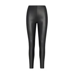 FAUX LEATHER ZIP LEGGING | ONYX