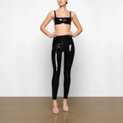 LATEX LEGGING | ONYX -Deals Easy Allure Wardrobe Store SKIMS LOUNGEWEAR AP LEG 1953 ZD ONX 0020 FR