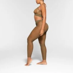 WARP KNIT COVER UP LEGGING | ARMY -Deals Easy Allure Wardrobe Store SKIMS LOUNGEWEAR AP LEG 2065 OA ARM 0011 SD