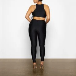 LACE UP LEGGING | ONYX -Deals Easy Allure Wardrobe Store SKIMS LOUNGEWEAR AP LEG 2112 WD ONX 1291 BK