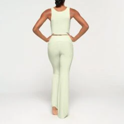 SOFT LOUNGE FOLD OVER PANT | HONEYDEW -Deals Easy Allure Wardrobe Store SKIMS LOUNGEWEAR AP LPT 1171 KB HND 0012 BK