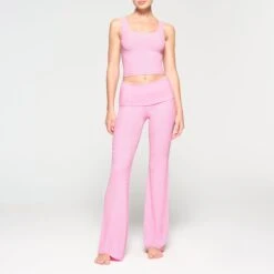 SOFT LOUNGE FOLD OVER PANT | COTTON CANDY -Deals Easy Allure Wardrobe Store SKIMS LOUNGEWEAR AP LPT 1171 KD CCY 0001 FR