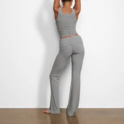 SOFT LOUNGE FOLD OVER PANT | HEATHER GREY -Deals Easy Allure Wardrobe Store SKIMS LOUNGEWEAR AP LPT 1171 LA HEG BK