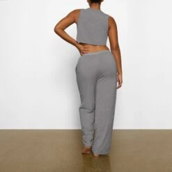 BOYFRIEND LOOSE PANT | DARK HEATHER GREY -Deals Easy Allure Wardrobe Store SKIMS LOUNGEWEAR AP PNT 1371 BA DHG 0011 BK