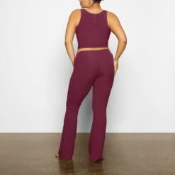 SOFT LOUNGE RUCHED PANT | WINE -Deals Easy Allure Wardrobe Store SKIMS LOUNGEWEAR AP PNT 2270 WD WNE 2770 BK