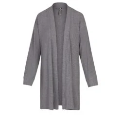 SOFT LOUNGE ROBE | HEATHER GREY -Deals Easy Allure Wardrobe Store SKIMS LOUNGEWEAR AP RBE 0345 HGY OPEN FL