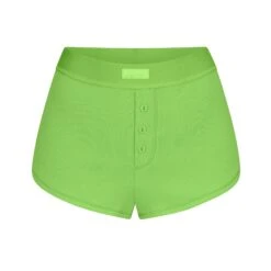COTTON RIB SHORT | NEON GREEN