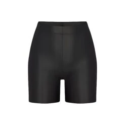 FAUX LEATHER BIKE SHORT | ONYX