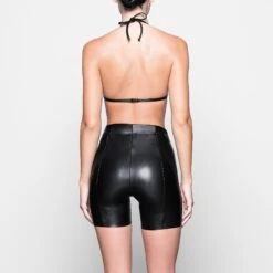 FAUX LEATHER BIKE SHORT | ONYX -Deals Easy Allure Wardrobe Store SKIMS LOUNGEWEAR AP SHO 1708 UC ONX 0012 BK