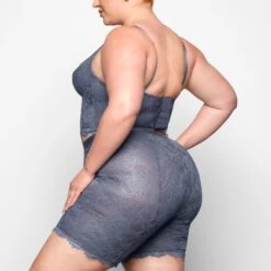 SKIMS LACE SHORT | THUNDER -Deals Easy Allure Wardrobe Store SKIMS LOUNGEWEAR AP SHO 2142 ZB THG 0012