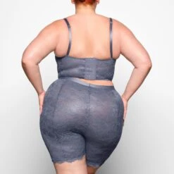 SKIMS LACE SHORT | THUNDER -Deals Easy Allure Wardrobe Store SKIMS LOUNGEWEAR AP SHO 2142 ZB THG 0016