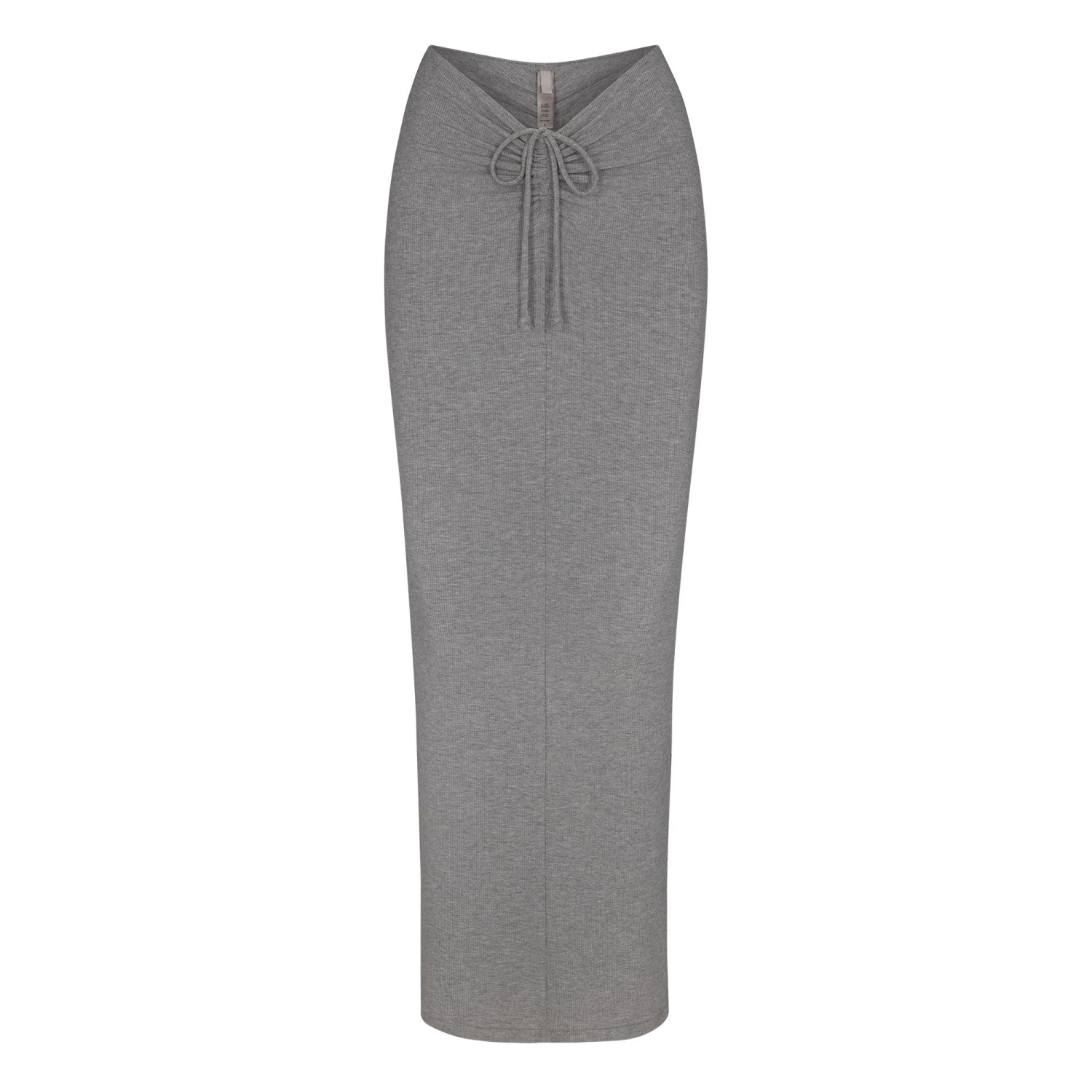 SOFT LOUNGE RUCHED LONG SKIRT | HEATHER GREY 1 SOFT LOUNGE RUCHED LONG SKIRT | HEATHER GREY