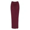 SOFT LOUNGE RUCHED LONG SKIRT | WINE