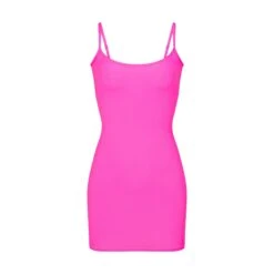 FITS EVERYBODY SLIP DRESS | NEON PINK