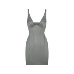 GLISSENETTE SLIP DRESS | THUNDER
