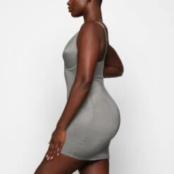 GLISSENETTE SLIP DRESS | THUNDER -Deals Easy Allure Wardrobe Store SKIMS LOUNGEWEAR AP SLP 2319 ZA THD 0011 SD