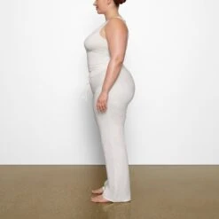 COTTON SLEEP SPLIT NECK TANK | MARBLE -Deals Easy Allure Wardrobe Store SKIMS LOUNGEWEAR AP TNK 1379 BC MBL 0006 SD