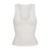 COTTON SLEEP SPLIT NECK TANK | MARBLE