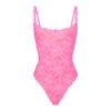 STRETCH LACE THONG BODYSUIT | SUGAR PINK