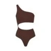 FITS EVERYBODY ONE SHOULDER CUT OUT BODYSUIT | COCOA