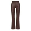FAUX LEATHER BOOT CUT PANT | COCOA
