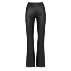 FAUX LEATHER BOOT CUT PANT | ONYX