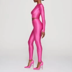 SHINE JERSEY LEGGING | HOT PINK -Deals Easy Allure Wardrobe Store SKIMS LOUNGEWEAR BO LEG 3020 HB PNK 0013 SD