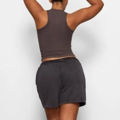 BOYFRIEND FLEECE SHORT | ASH -Deals Easy Allure Wardrobe Store SKIMS LOUNGEWEAR BO SHO 2776 AA ASH 0034 BK