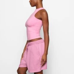 BOYFRIEND FLEECE SHORT | BUBBLE GUM -Deals Easy Allure Wardrobe Store SKIMS LOUNGEWEAR BO SHO 2776 AB BBG 0010 SD