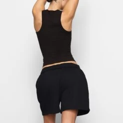 BOYFRIEND FLEECE SHORT | ONYX -Deals Easy Allure Wardrobe Store SKIMS LOUNGEWEAR BO SHO 2776 AD ONX 0037 BK