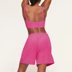 TERRY LOUNGE LOOSE SHORT | WATERMELON -Deals Easy Allure Wardrobe Store SKIMS LOUNGEWEAR BO SHO 3097 LB WML 0015 BK