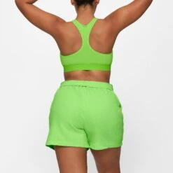 LIGHT FRENCH TERRY LOUNGE SHORT | NEON GREEN -Deals Easy Allure Wardrobe Store SKIMS LOUNGEWEAR BO SHO 3155 GA NGE 0014 BK