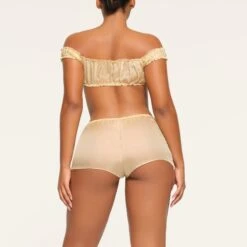 SKIMS ROMANCE SHORT | BUTTER -Deals Easy Allure Wardrobe Store SKIMS LOUNGEWEAR BO SHO 3674 QA BTR 0014