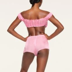 SKIMS ROMANCE SHORT | BUBBLE GUM -Deals Easy Allure Wardrobe Store SKIMS LOUNGEWEAR BO SHO 3674 QB BBG 0013