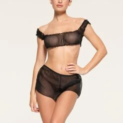 SKIMS ROMANCE SHORT | ONYX -Deals Easy Allure Wardrobe Store SKIMS LOUNGEWEAR BO SHO 3674 QC ONX 0004