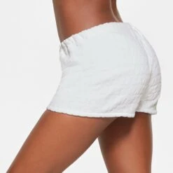 SKIMS SPA TERRY SHORT | SNOW -Deals Easy Allure Wardrobe Store SKIMS LOUNGEWEAR BO SHO 4176 QB SNO 0012 SD