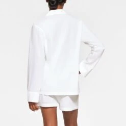 COTTON POPLIN SLEEP SHORT | SNOW LOGO -Deals Easy Allure Wardrobe Store SKIMS LOUNGEWEAR BO SHO 4328 QB SNO 0012 BK