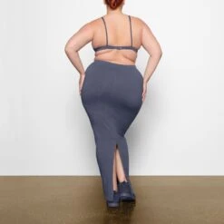 OUTDOOR LONG SKIRT | STEEL BLUE -Deals Easy Allure Wardrobe Store SKIMS LOUNGEWEAR BO SKT 2783 AC SLB 0013 BK