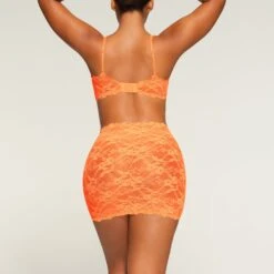 STRETCH LACE SKIRT | NEON ORANGE -Deals Easy Allure Wardrobe Store SKIMS LOUNGEWEAR BO SKT 3018 MA NOG 2436 BK