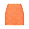 STRETCH LACE SKIRT | NEON ORANGE