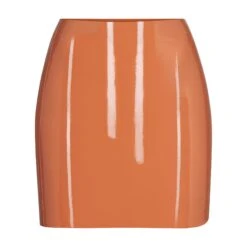 LATEX MINI SKIRT | BRONZE