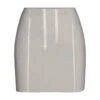 LATEX MINI SKIRT | CEMENT