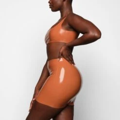 LATEX MINI SKIRT | BRONZE -Deals Easy Allure Wardrobe Store SKIMS LOUNGEWEAR BO SKT 3146 ZA BRZ 0014 SD