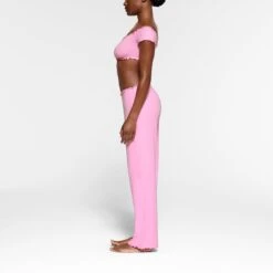 LOGO POINTELLE PANT | BUBBLE GUM -Deals Easy Allure Wardrobe Store SKIMS LOUNGEWEAR BO STR 3035 NB BBG 008 SD