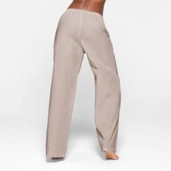 COTTON POPLIN SLEEP PANT | SILVER -Deals Easy Allure Wardrobe Store SKIMS LOUNGEWEAR BO STR 3069 KB SLV 0017 BK