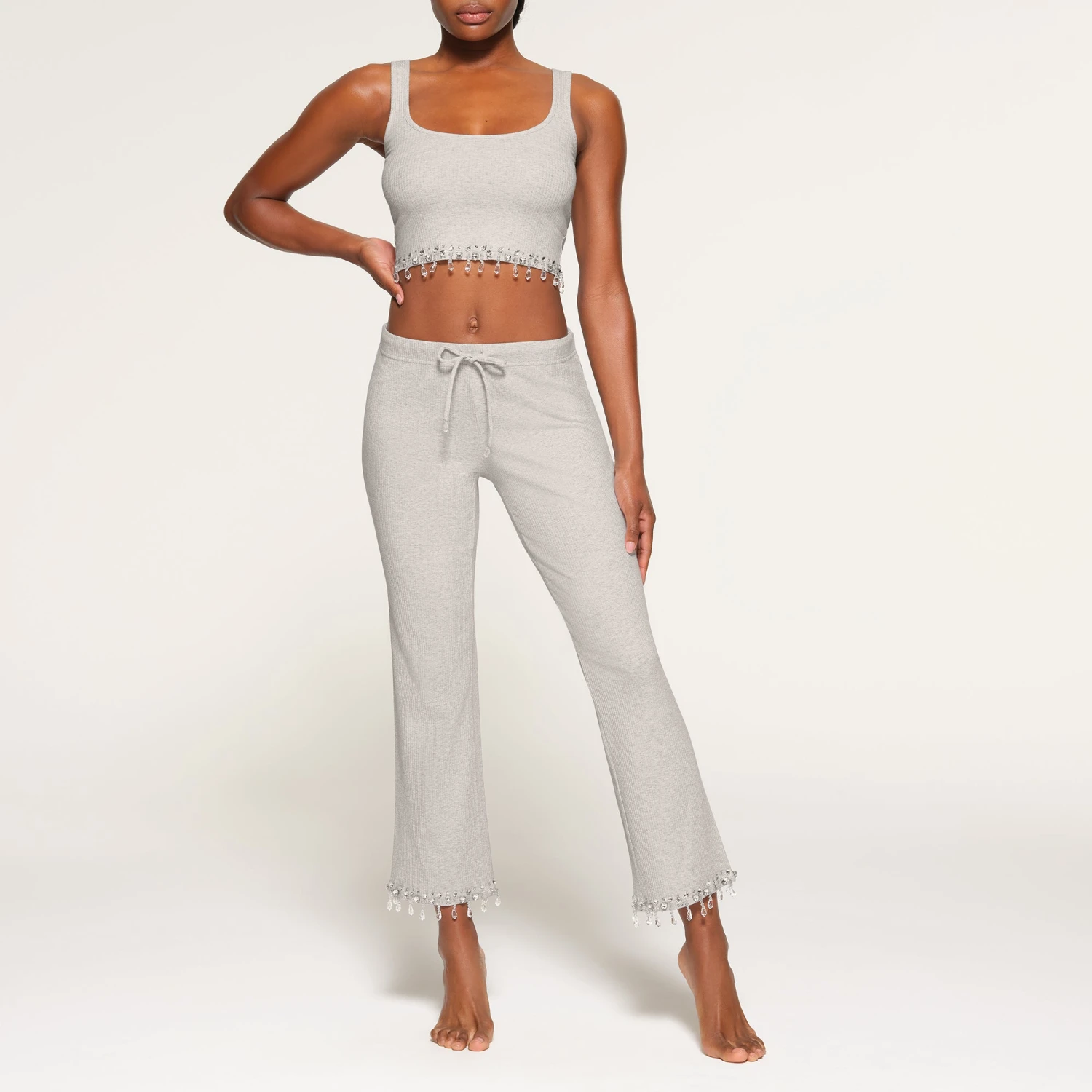 CHANDELIER PANT | LIGHT HEATHER GREY 2 CHANDELIER PANT | LIGHT HEATHER GREY - Image 2
