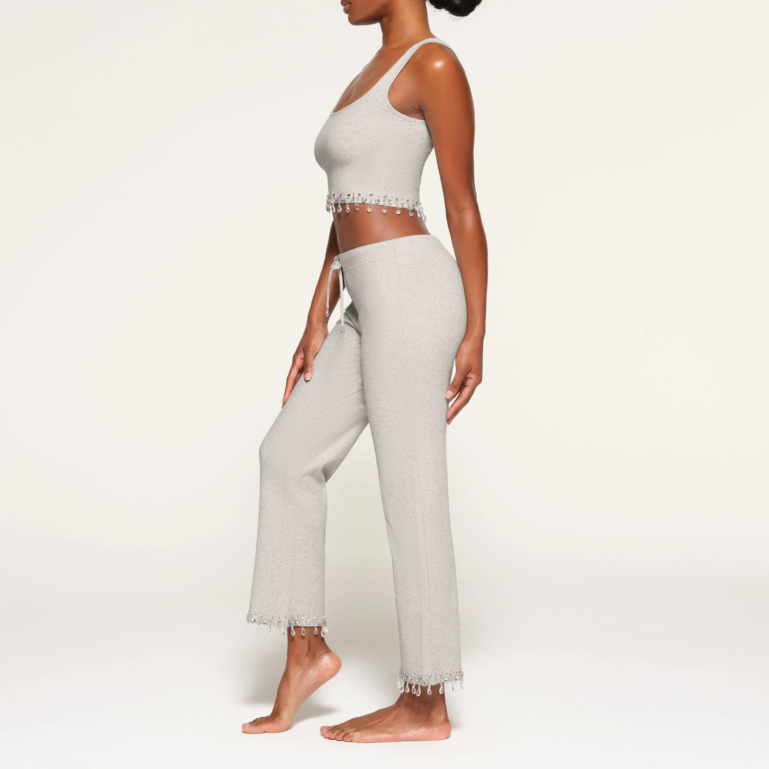 CHANDELIER PANT | LIGHT HEATHER GREY 3 CHANDELIER PANT | LIGHT HEATHER GREY - Image 3